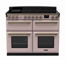 Rangemaster ESDLB110EIPPPKAB1 - 110cm Estel Deluxe Induction Pale Pink Antique Brass Range Cooker 18170