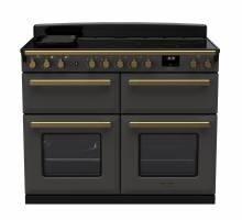 Rangemaster ESDLB110EIPSLTAB1 - 110cm Estel Deluxe Induction Slate Antique Brass Range Cooker 18166