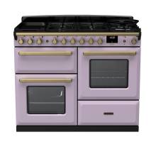 Rangemaster ESDLO110DFPHTHAB1 - 110cm Estel Deluxe Dual Fuel Heather Antique Brass Range Cooker 18237