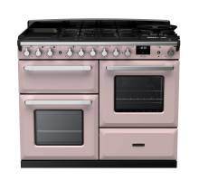 Rangemaster ESDLO110DFPPPKCM1 - 110cm Estel Deluxe Dual Fuel Pale Pink Chrome Range Cooker 15152