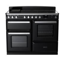 Rangemaster ESDLO110EIPGBLCM1 - 110cm Estel Deluxe Induction Gloss Black Chrome Range Cooker 15197