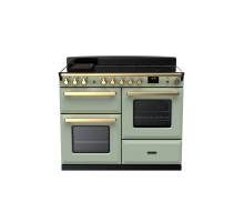 Rangemaster ESDLO110EIPMNTAB1 - 110cm Estel Deluxe Induction Mint Antique Brass Range Cooker 18129