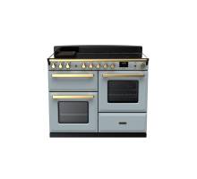 Rangemaster ESDLO110EIPMSBAB1 - 110cm Estel Deluxe Induction Misty Blue Antique Brass Range Cooker 18127