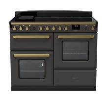 Rangemaster ESDLO110EIPSLTAB1 - 110cm Estel Deluxe Induction Slate Antique Brass Range Cooker 18124