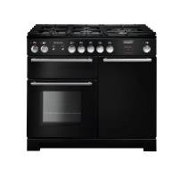 Rangemaster INF100DFFBL - 100cm Infusion Dual Fuel Black Range Cooker 116340