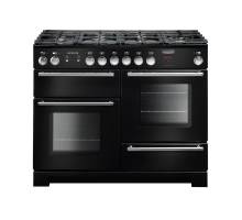 Rangemaster INF110DFFBL - 110cm Infusion Dual Fuel Black Range Cooker 116310