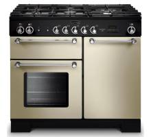 Rangemaster KCH100DFFCRC - 100cm Kitchener Dual Fuel Cream Chrome Range Cooker 98800