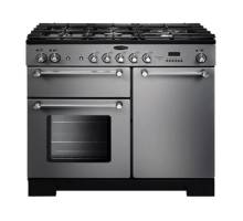 Rangemaster KCH100NGFSSC - 100cm Kitchener Natural Gas Stainless Steel Chrome Range Cooker 111930