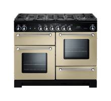 Rangemaster KCH110DFFCRC - 110cm Kitchener Dual Fuel Cream Chrome Range Cooker 76770