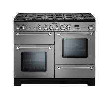 Rangemaster KCH110DFFSSC - 110cm Kitchener Dual Fuel Stainless Steel Chrome Range Cooker 98830