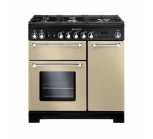 Rangemaster KCH90NGFCRC - 90cm Kitchener Natural Gas Cream Chrome Range Cooker 116760