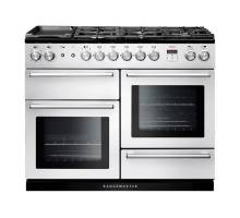 Rangemaster NEX110DFFWHC - 110cm Nexus Dual Fuel White Chrome Range Cooker 106110