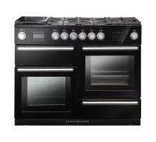 Rangemaster NEX110SODFFBLC - 110cm Nexus Steam Dual Fuel Black Chrome Range Cooker 119760