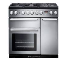 Rangemaster NEX90DFFSSC - 90cm Nexus Dual Fuel Stainless Steel Chrome Range Cooker 106130