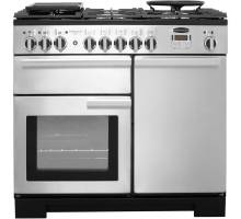 Rangemaster PDL100DFFSSC - 100cm Professional Deluxe Dual Fuel Stainless Steel Chrome Range Cooker 97550