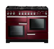 Rangemaster PDL110DFFCYC - 110cm Professional Deluxe Dual Fuel Cranberry Chrome Range Cooker 97540