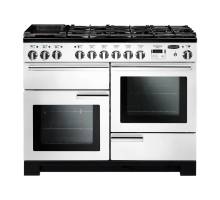 Rangemaster PDL110DFFWHC - 110cm Professional Deluxe Dual Fuel White Chrome Range Cooker 98940