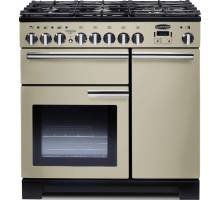 Rangemaster PDL90DFFCRC - 90cm Professional Deluxe Dual Fuel Cream Chrome Range Cooker 97610