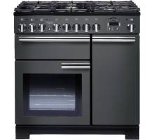 Rangemaster PDL90DFFSLC - 90cm Professional Deluxe Dual Fuel Slate Chrome Range Cooker 105950