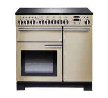 Rangemaster PDL90EICRC - 90cm Professional Deluxe Electric Induction Cream Chrome Range Cooker 97880