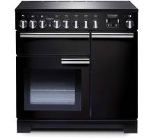 Rangemaster PDL90EIGBC - 90cm Professional Deluxe Electric Induction Black Chrome Range Cooker 97870