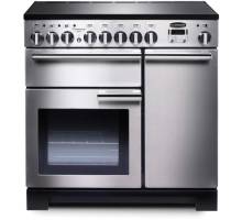 Rangemaster PDL90EISSC - 90cm Professional Deluxe Electric Induction Stainless Steel Chrome Range Cooker 97860