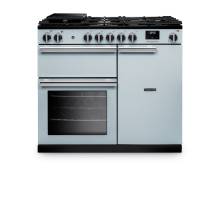Rangemaster PR100DFPMSB-CM1 100cm Professional Dual Fuel Misty Blue Range Cooker