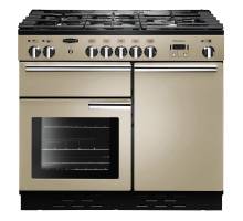 Rangemaster PROP100DFFCRC - 100cm Professional + Dual Fuel Cream Chrome Range Cooker 92610