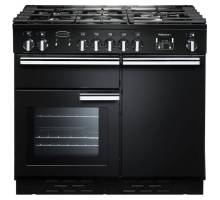 Rangemaster PROP100DFFGBC - 100cm Professional + Dual Fuel Black Chrome Range Cooker 92600