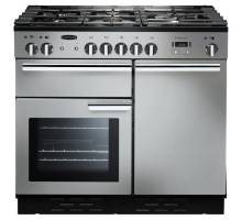 Rangemaster PROP100NGFSSC - 100cm Professional + Natural Gas Stainless Steel Chrome Range Cooker 111770