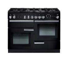 Rangemaster PROP110DFFGBC - 110cm Professional + Dual Fuel Black Chrome Range Cooker 91680