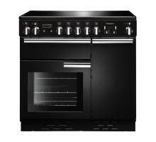 Rangemaster PROP90ECGBC - 90cm Professional + Electric Ceramic Black Chrome Range Cooker 91830