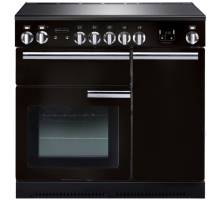 Rangemaster PROP90EIGBC - 90cm Professional + Electric Induction Black Chrome Range Cooker 91730