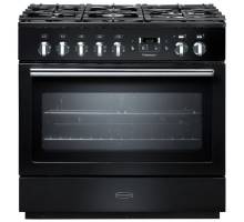 Rangemaster PROP90FXDFFGBC - 90cm Professional + FX Dual Fuel Black Chrome Range Cooker 91130