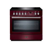 Rangemaster PROP90FXEICYC - 90cm Professional + FX Electric Induction Cranberry Chrome Range Cooker 96330