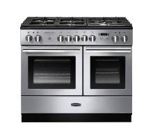 Rangemaster PROPL100FXDFFSSC - 100cm Professional + FX Dual Fuel Stainless Steel Chrome Range Cooker 123340