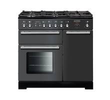 Rangemaster Toledo + TOLP90DFFSLC - 90cm  Dual Fuel Slate Chrome Range Cooker