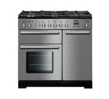 Rangemaster Toledo + TOLP90DFFSSC - 90cm  Dual Fuel Stainless Steel Chrome Range Cooker