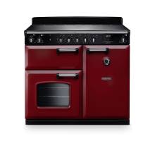 Rangmaster CL100EIPBORCM1 100cm classic induction range cooker in bordeux with chrome trim