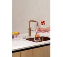 Rose Copper Quooker Fusion Square Tap with hot, cold, boiling, chilled and sparkling water