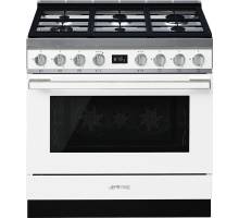 Smeg CPF9GPWH - 90cm Portofino Aesthetic Cooker with Pyrolytic Multifunction Oven and Gas Hob