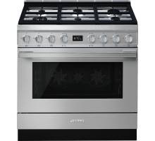 Smeg CPF9GPX - 90cm Portofino Aesthetic Cooker with Pyrolytic Multifunction Oven and Gas Hob