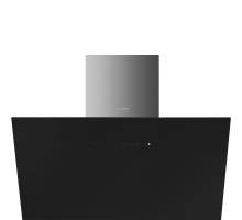 Smeg KICV90BL Black Glass Angled Chimney Hood