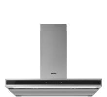 Smeg KLTI9L4X 90cm T-Shape Island Hood - Stainless Steel and Black