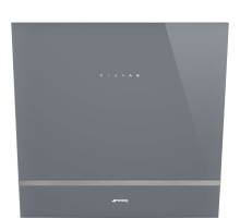 Smeg KV26S Silver Glass Angled Chimney Hood 