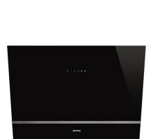 Smeg KV28N Black Glass Angled Chimney Hood