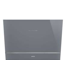 Smeg KV28S Silver Glass Angled Chimney Hood