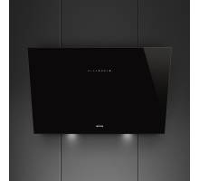 Smeg KV394N Black Glass Angled Chimney Hood