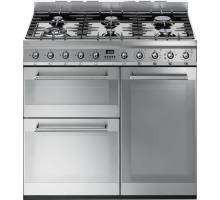 Smeg SY93 - 90cm Symphony Dual Fuel Range Cooker - Stainless Steel