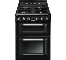 Smeg TR62BL - 60cm Victoria Aesthetic Dual Fuel Range Cooker - Black